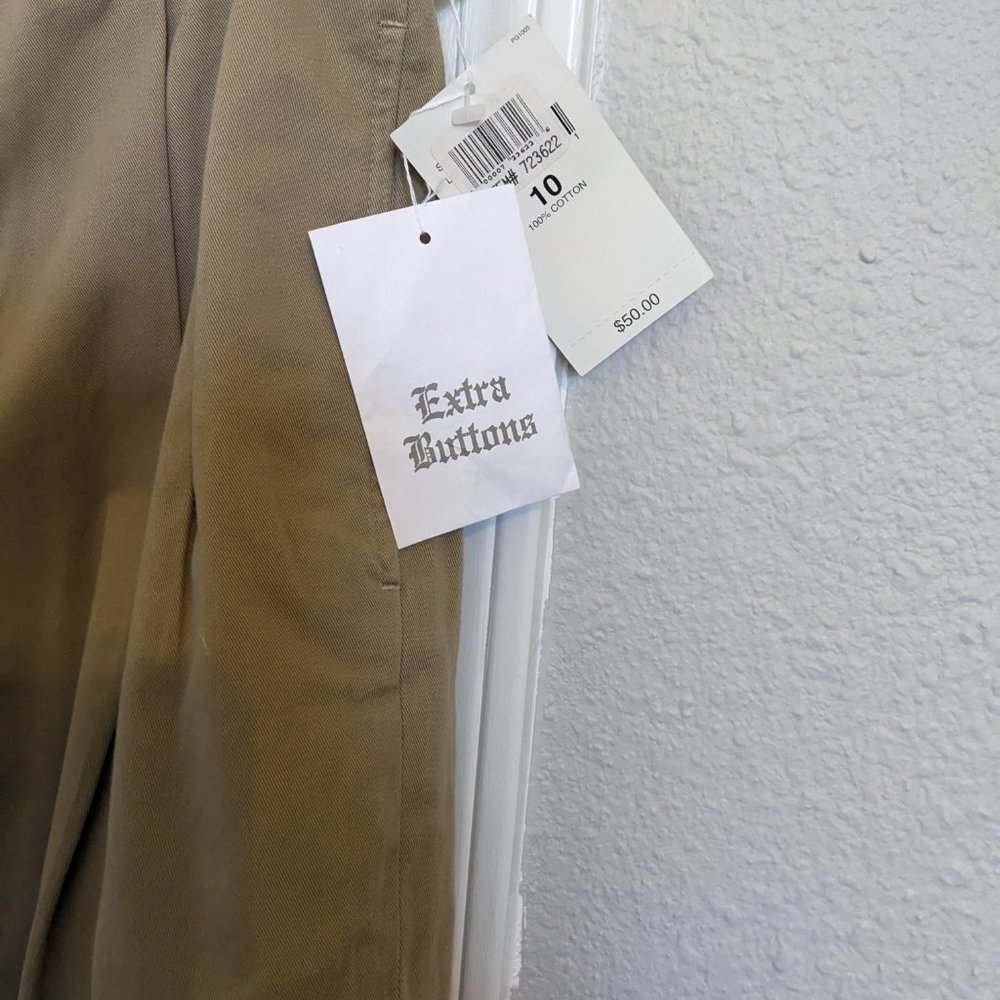 NWT!!! | 90s Vintage Lauren Bermuda Shorts | Tan / Khaki | 10 | 100% Cotton - Picture 7 of 8